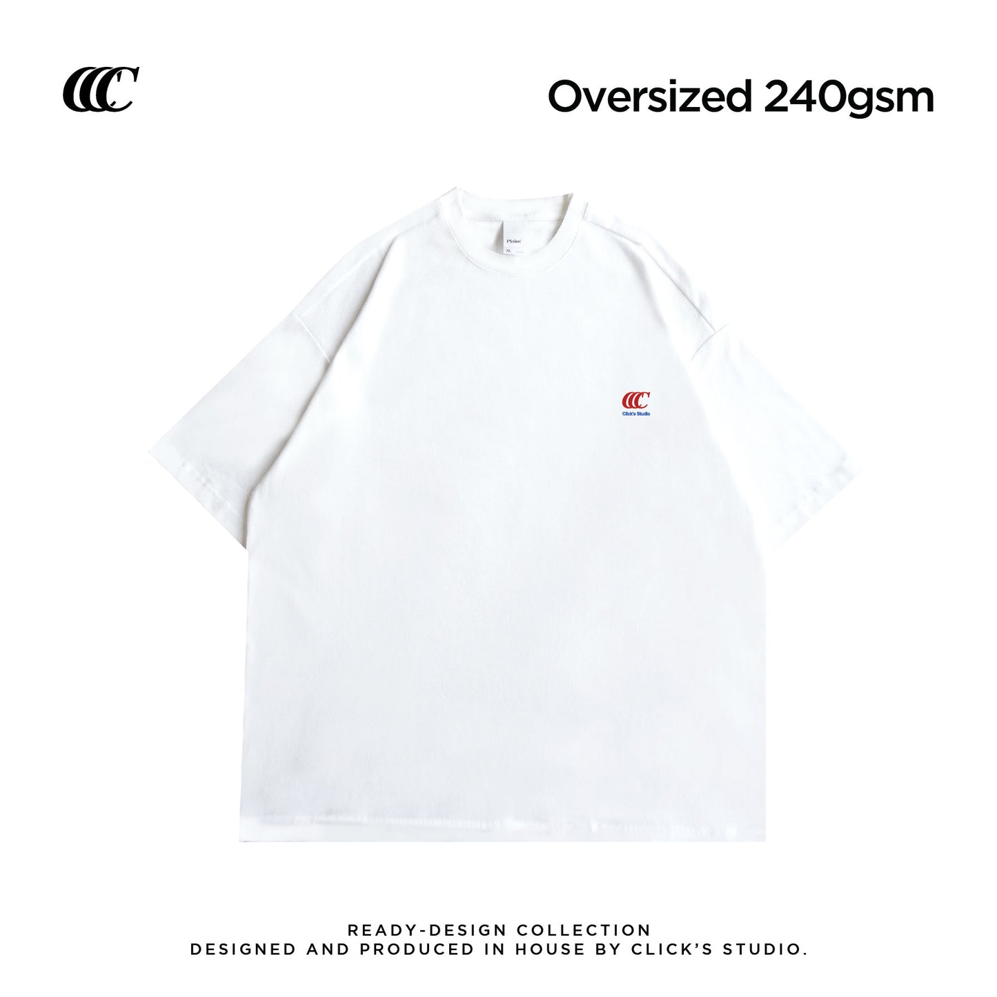 (OVERSIZED) JING LIANG ZHI PIN HEAVYWEIGHT TEE - WHITE