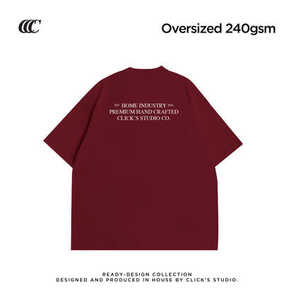 (OVERSIZED) DO NOT GET LOST HEAVYWEIGHT TEE - MAROON